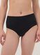 Black high-waisted Brazilian briefs in stretch fabric with a shaping effect_1