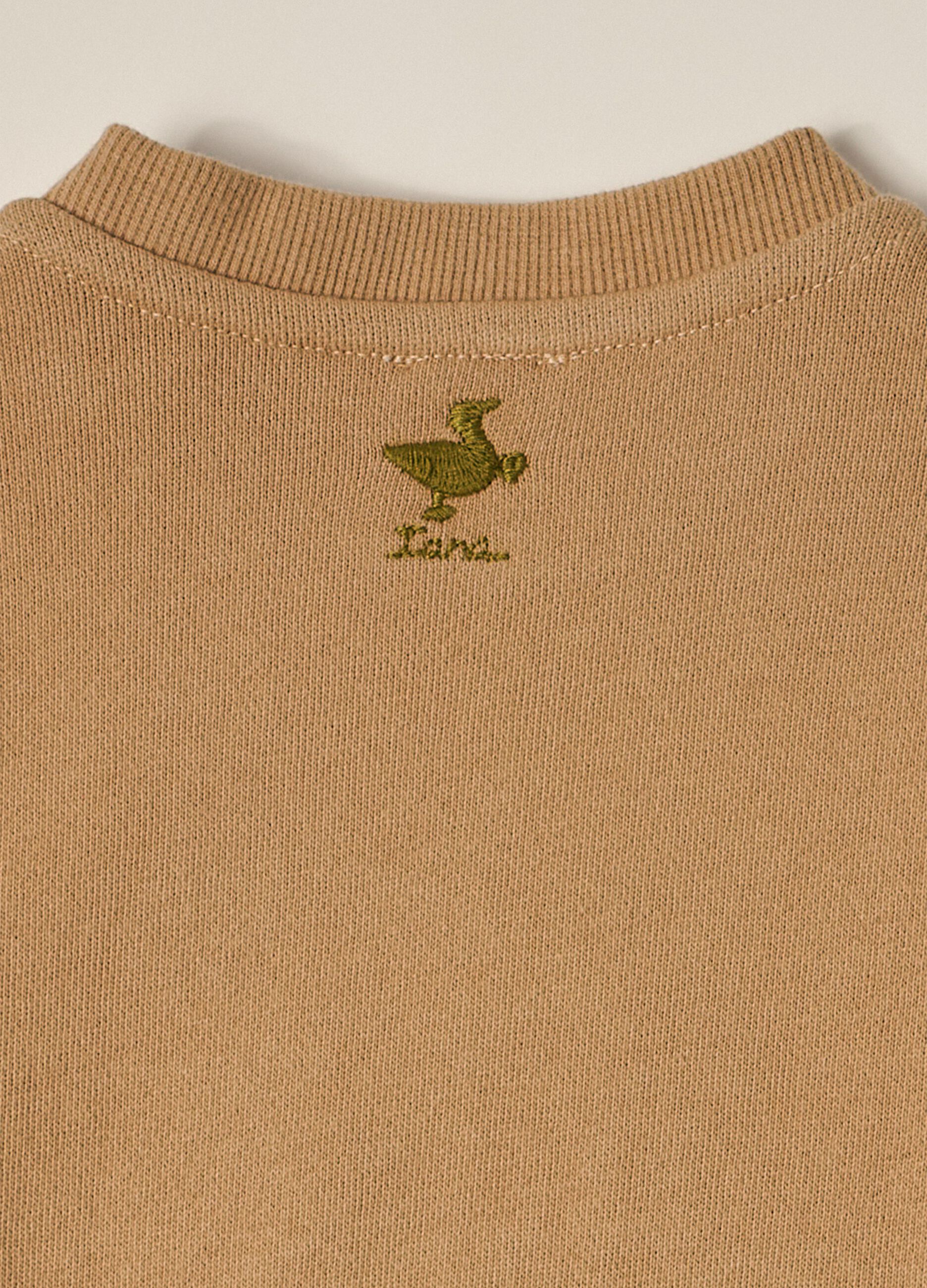 IANA newborn boy sweatshirt in 100% cotton French terry