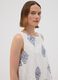 White broderie anglaise pure cotton dress with blue embroidery, regular fit_3