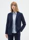 Blue Stretch Fabric Regular Fit Blazer_0