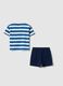 Multicolour pure cotton T-shirt and shorts set for boys featuring Mickey Mouse_1