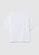 Girls' white pure cotton boxy fit T-shirt_4