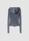 Ribbed Knit Hoodie in Vintage Grey_8
