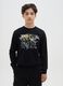 Round neck sweatshirt with print_0