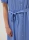 Blue pure viscose dress with regular fit and belt_3