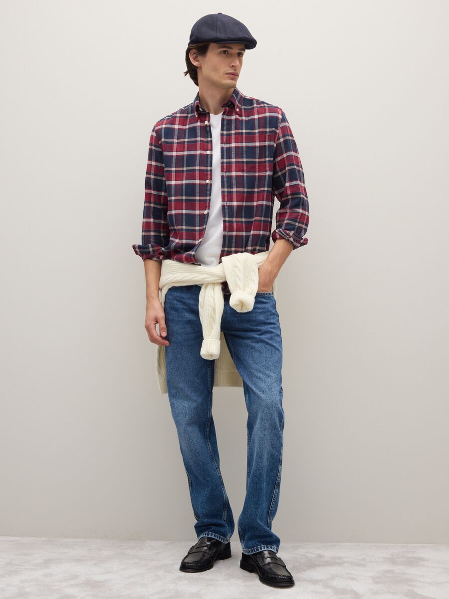 Multicolour long sleeve pure cotton regular fit checked shirt_2