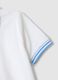 Children's white pure cotton polo regular fit with coloured trims_2