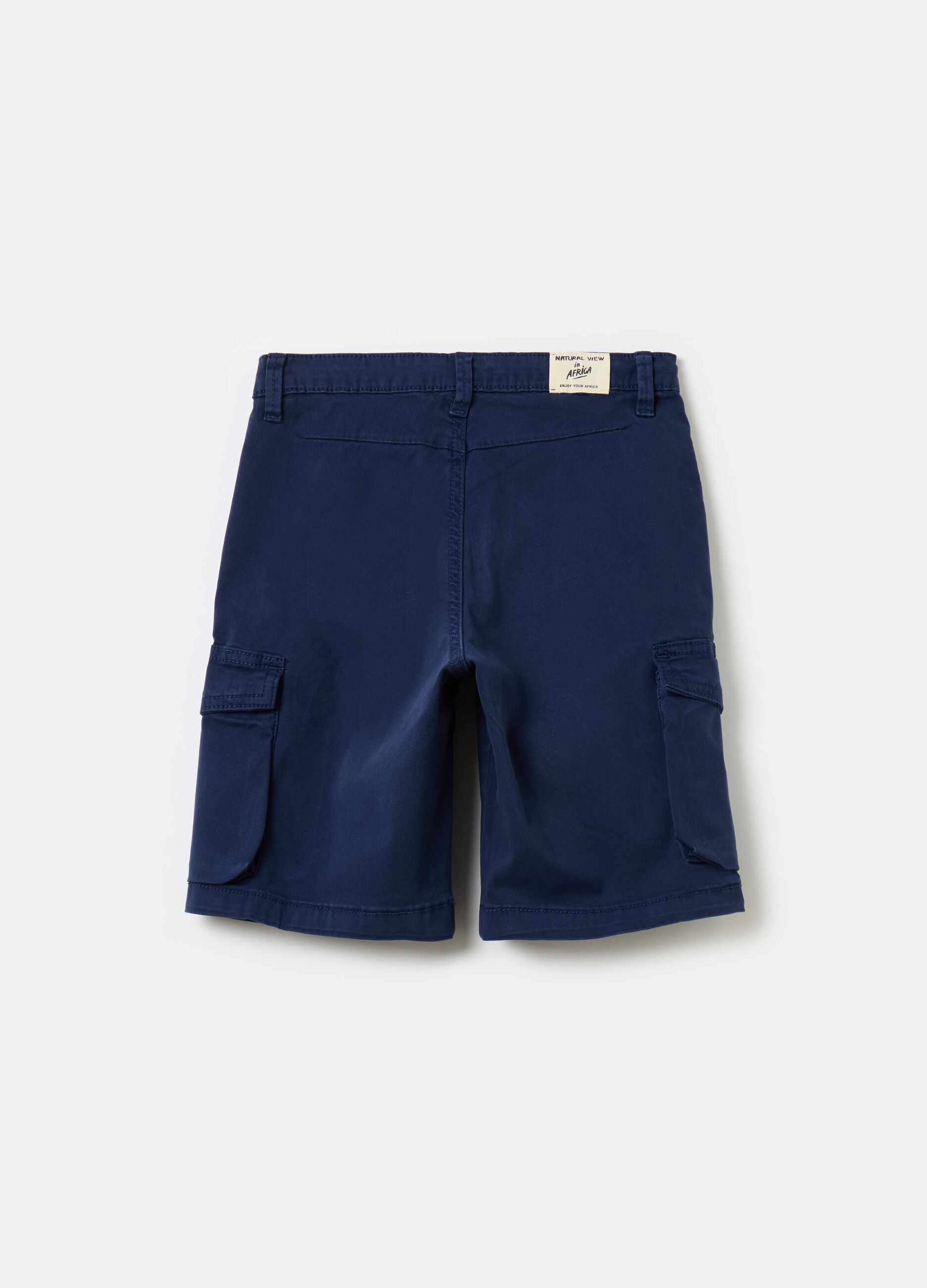 Cargo Bermuda shorts with drawstring