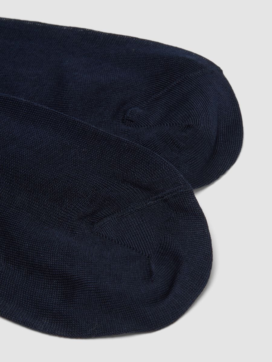 Calze lunghe blu in puro cotone_2