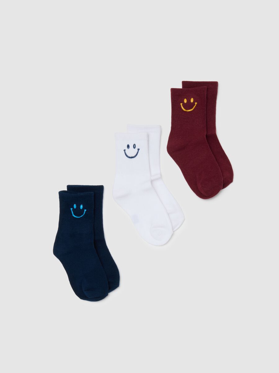 Tripack calze corte da bambino in cotone multicolor _0