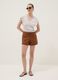 Beige pure cotton striped T-shirt_1