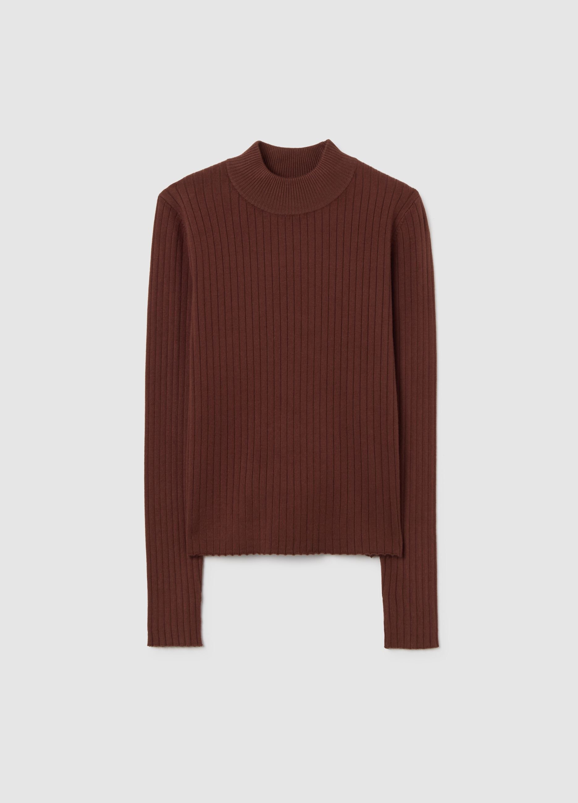 Brown Turtleneck Jumper