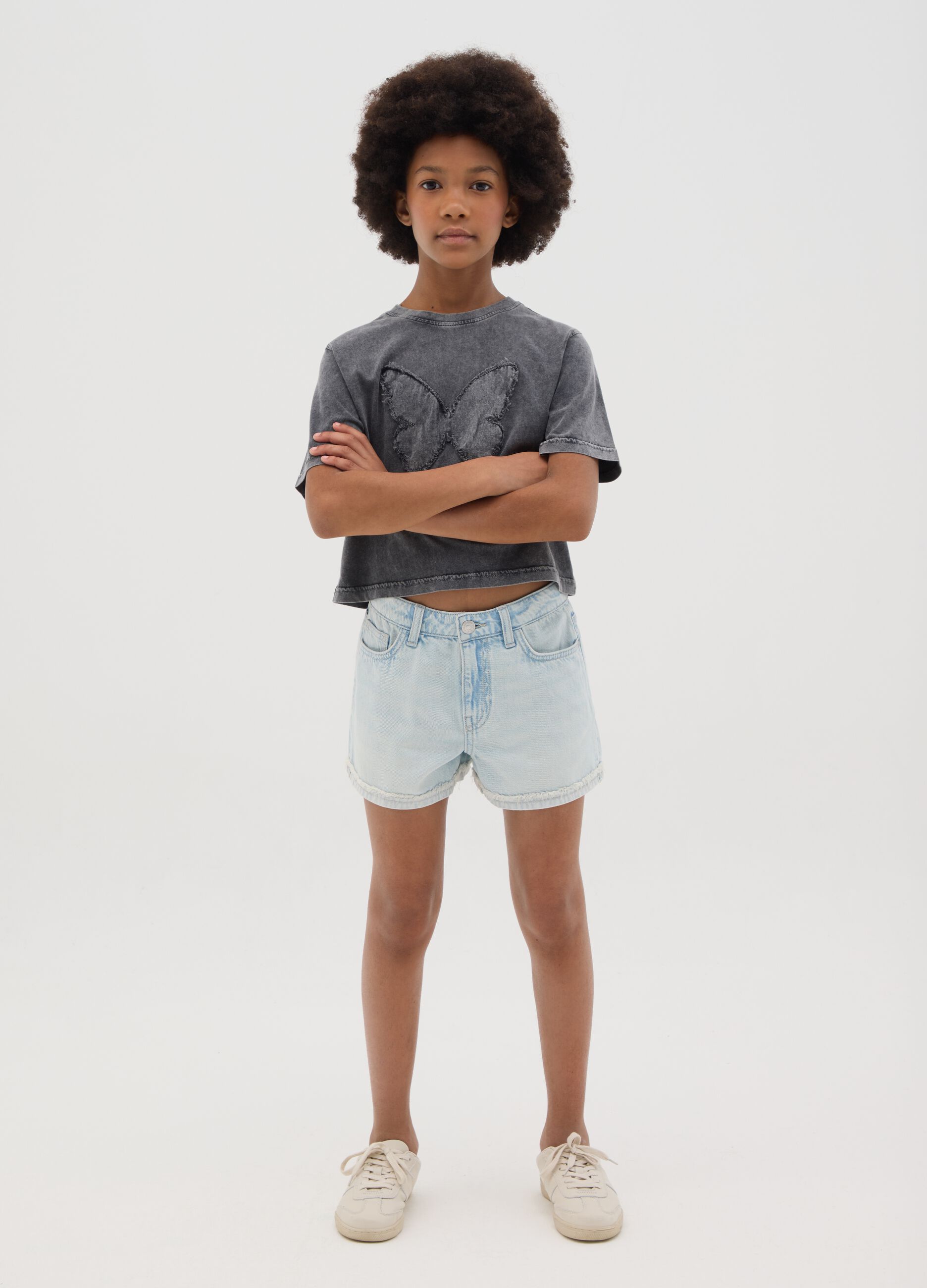 Light Denim Shorts Ovs