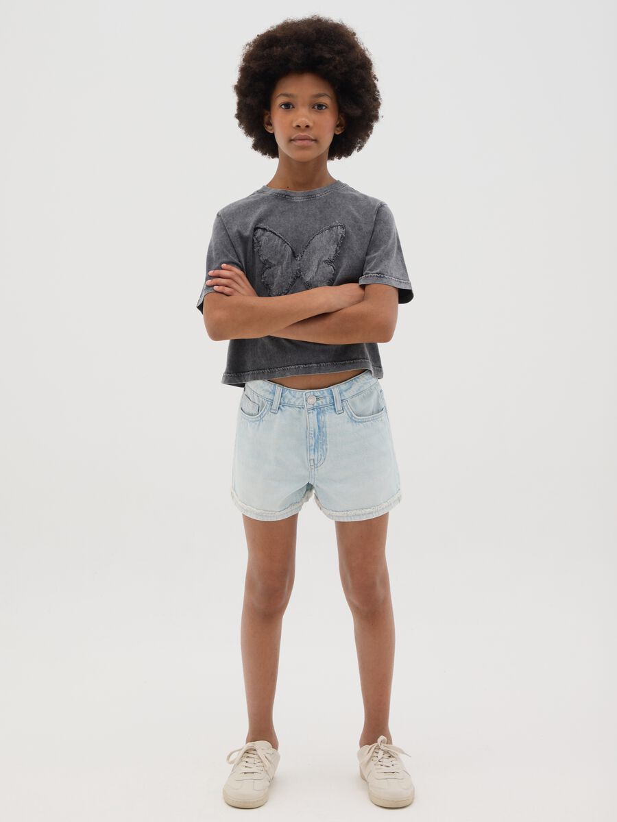 Light Denim Shorts Ovs_1
