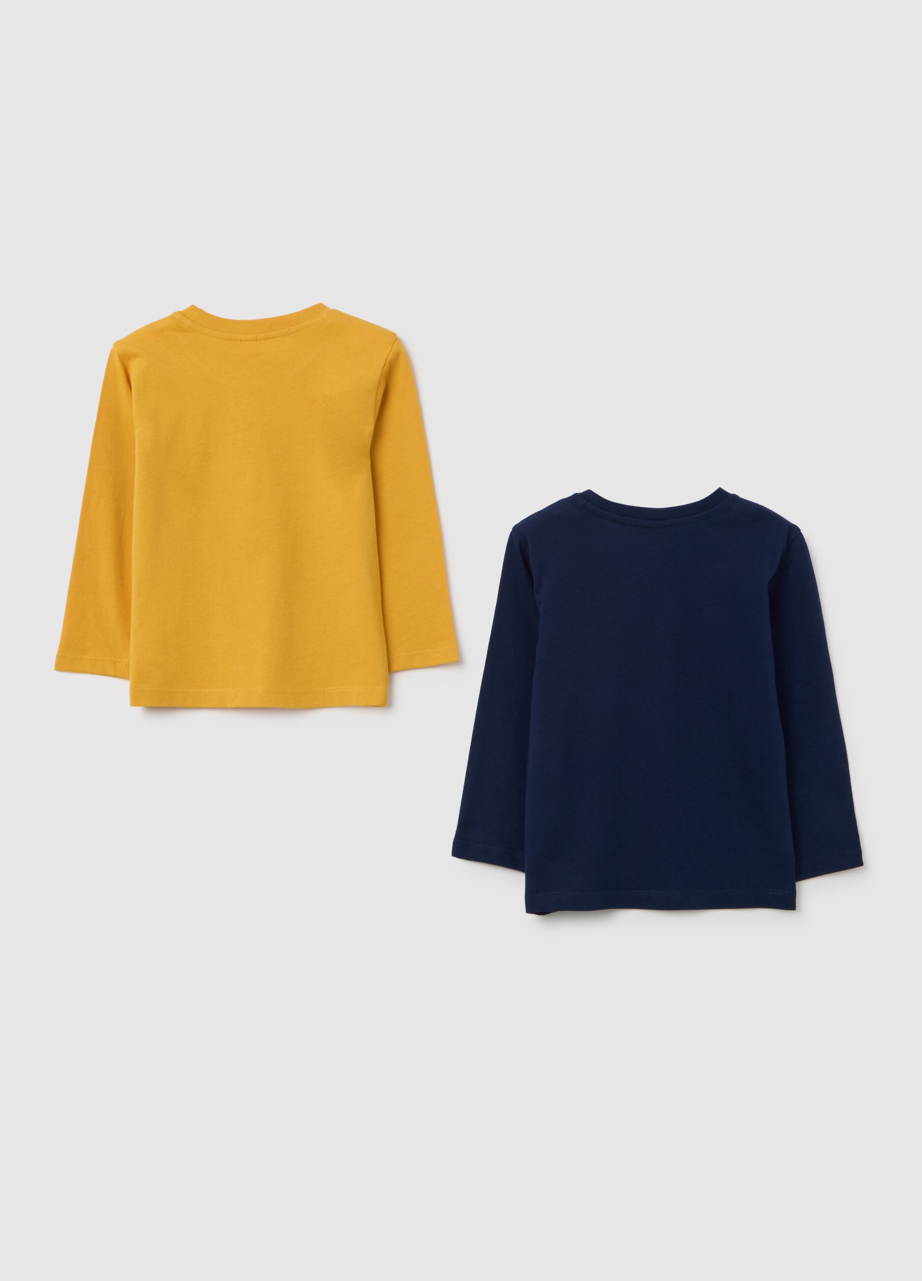 Blue Long-Sleeve Cotton Shirt