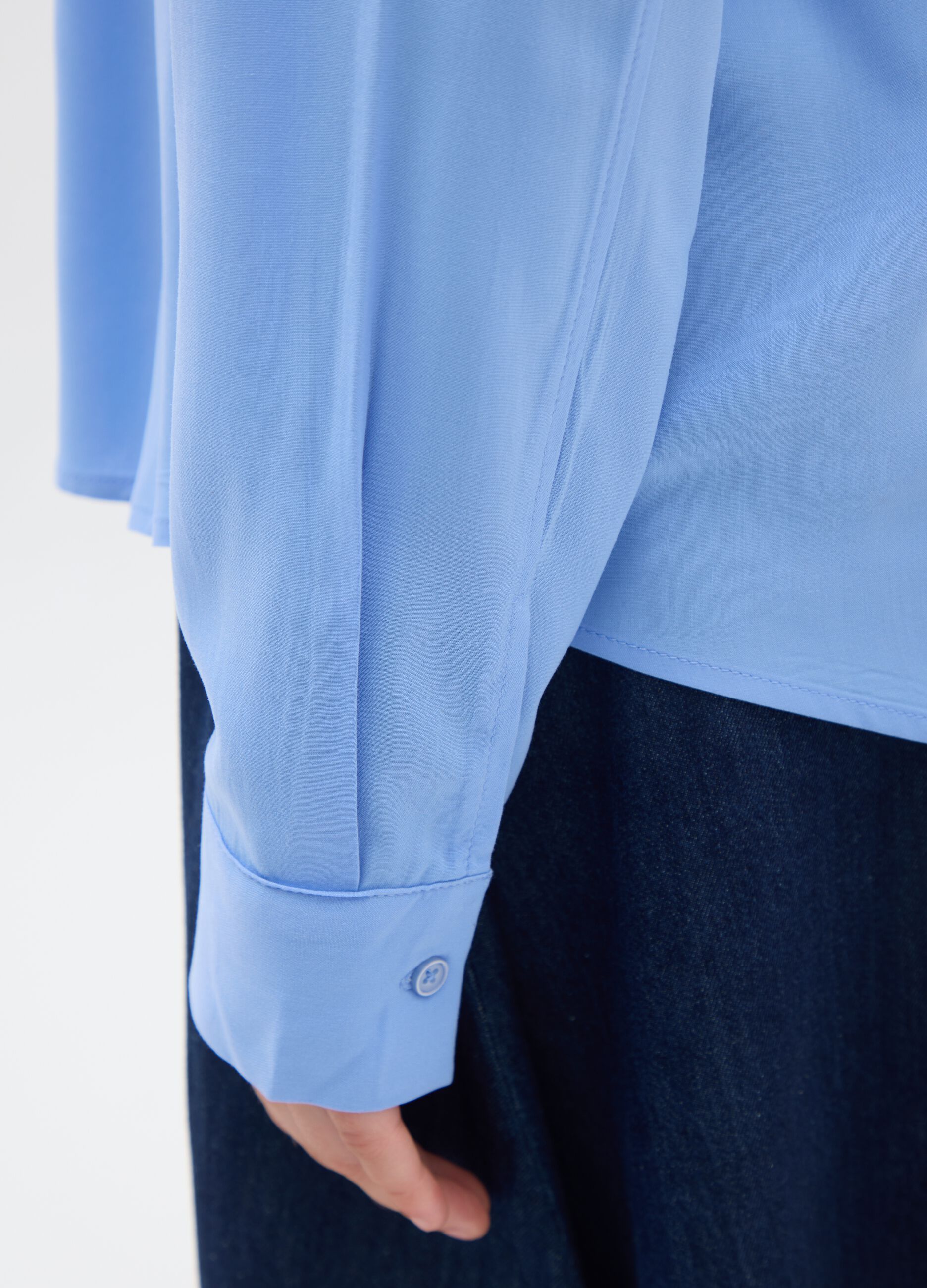 Blue Viscose Shirt