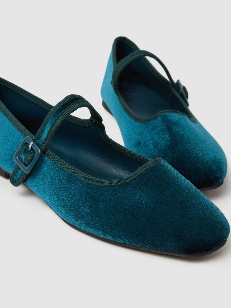 Scarpe ballerina in velluto multicolor_2
