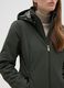 Green padded regular fit jacket with zip and hood_3