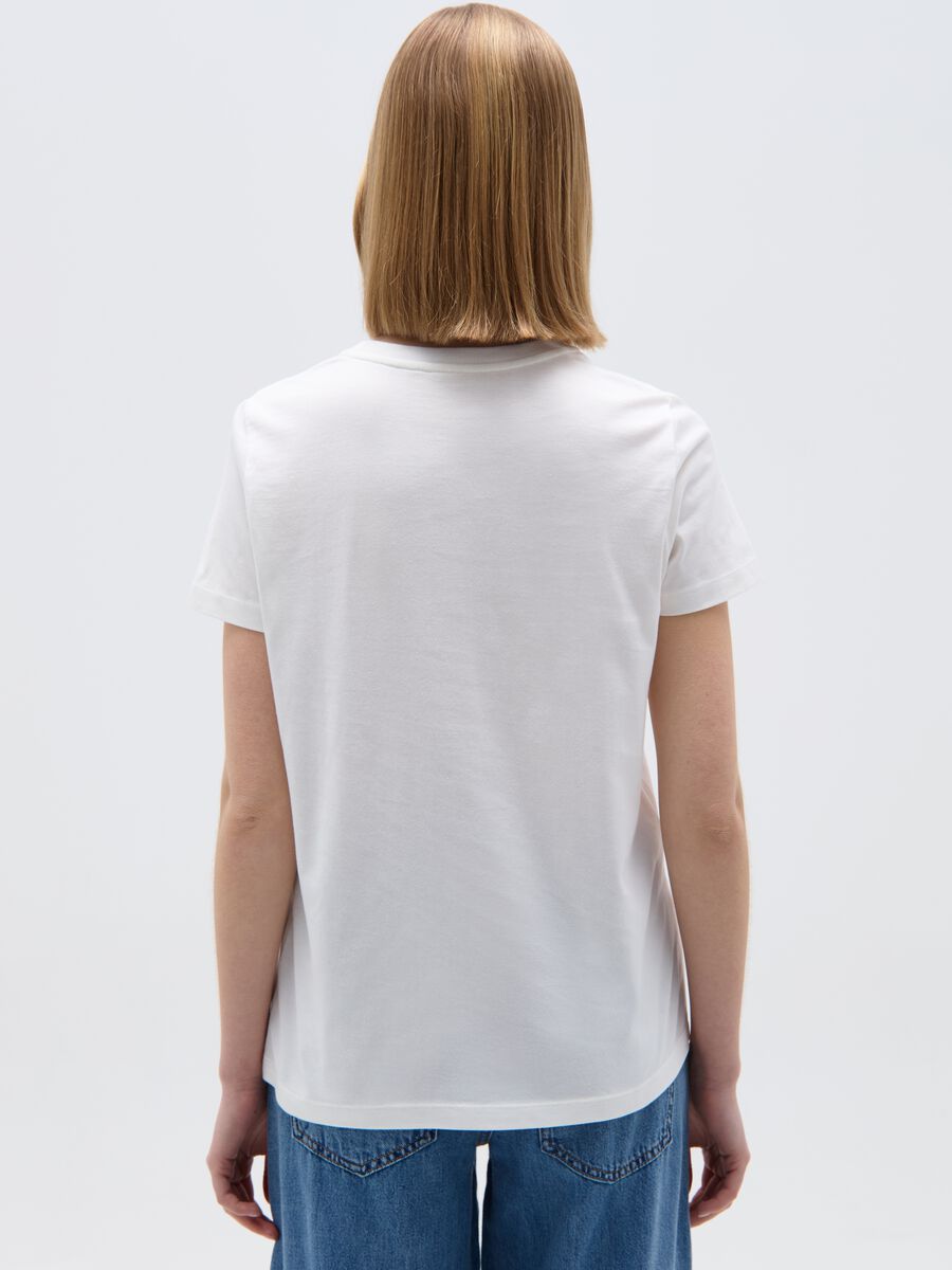 Women’s T-shirt in white 100% cotton with regular fit_1