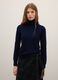 Blue pure wool high neck sweater regular fit_2