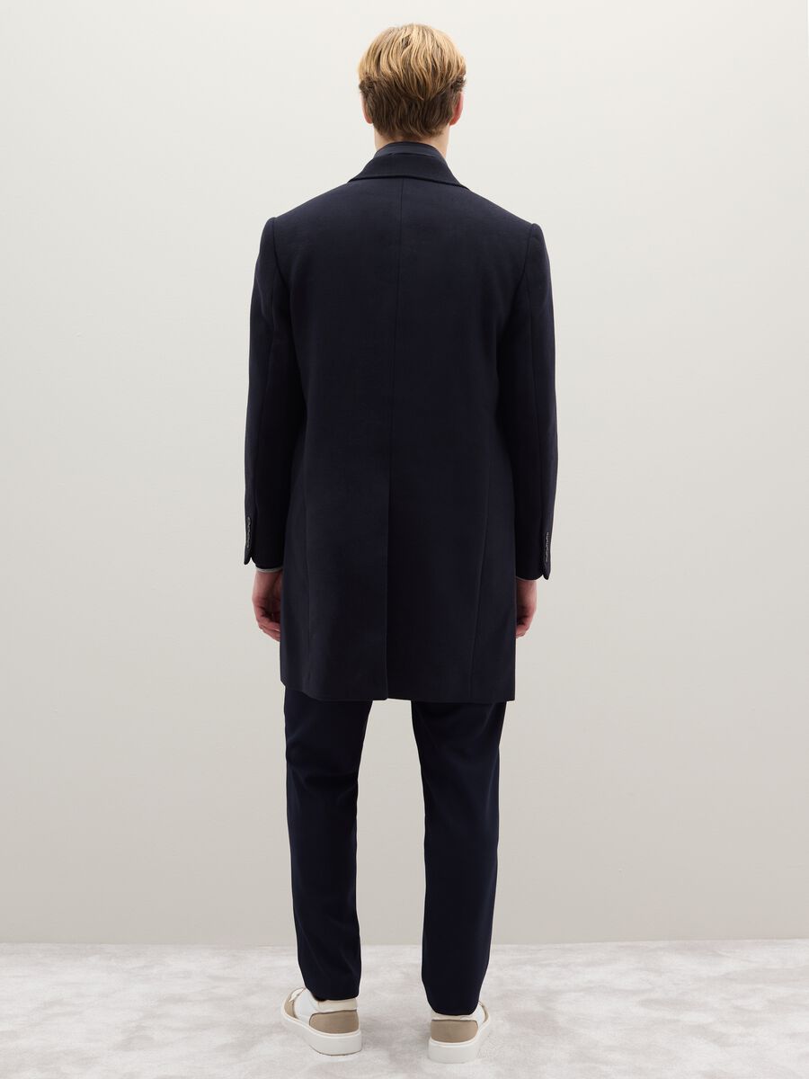 Cappotto blu regular fit con bottoni_3