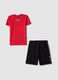 Multicolour pure cotton oversized fit Chicago Bulls set for boys_1