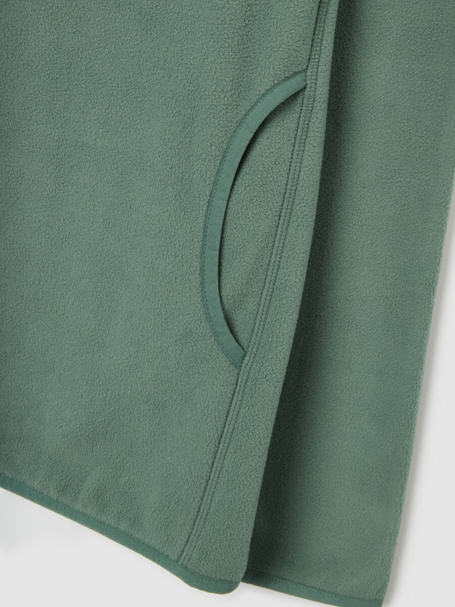 Felpa in pile verde regular fit_5