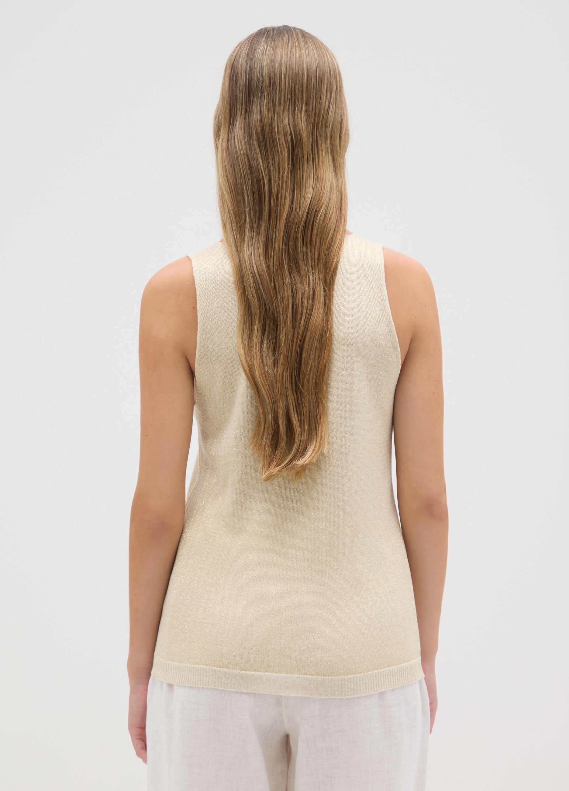 Gold regular fit women's viscose blend top