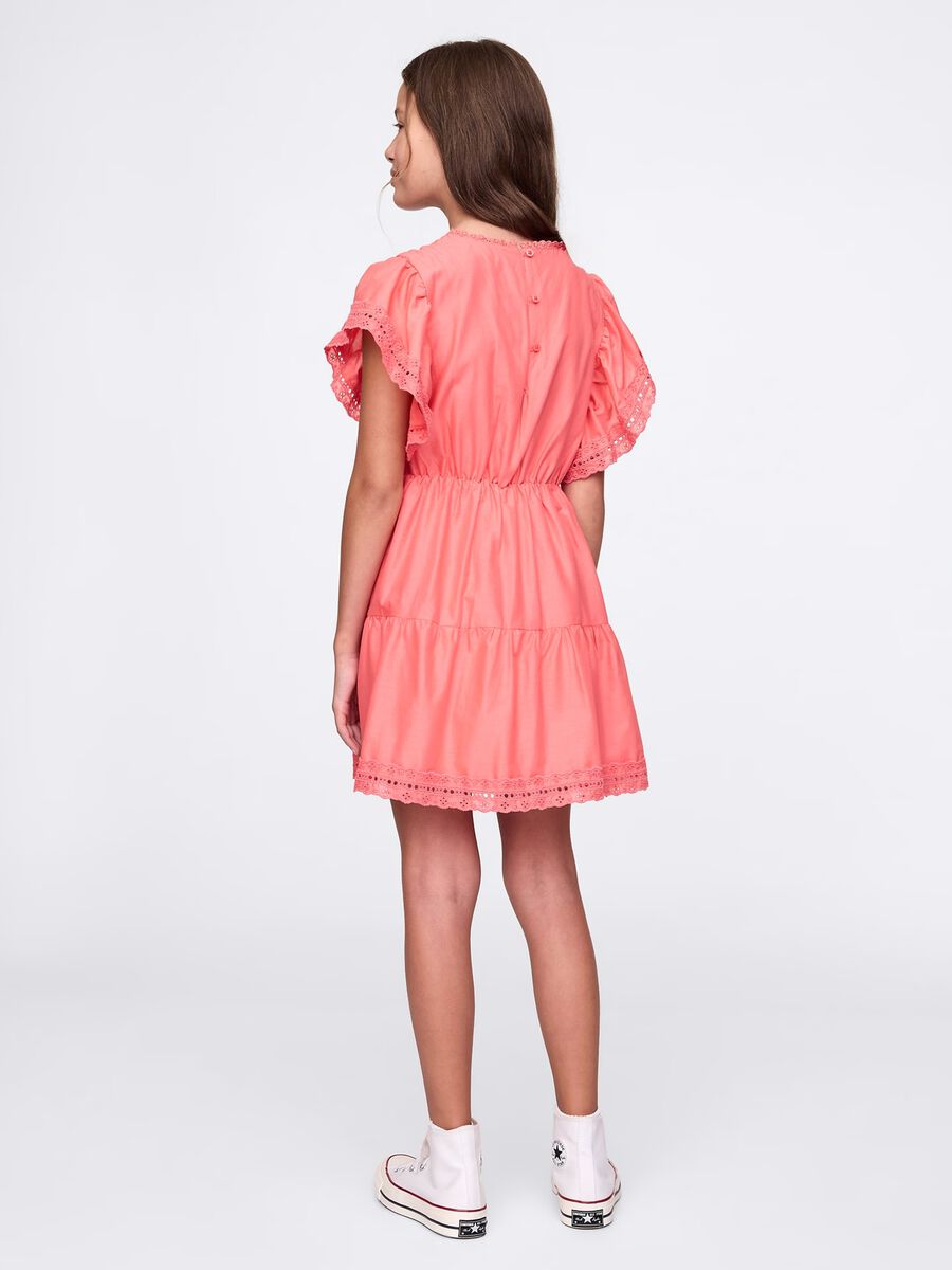Pink dress with broderie anglaise details_1