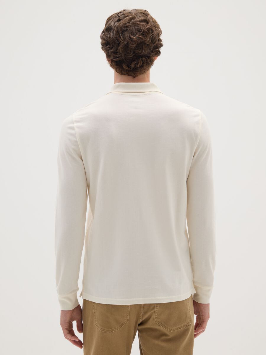 Beige pure cotton polo regular fit_2