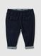 Baby Girls' Blue Cotton Blend Regular Fit Trousers with Bows_0