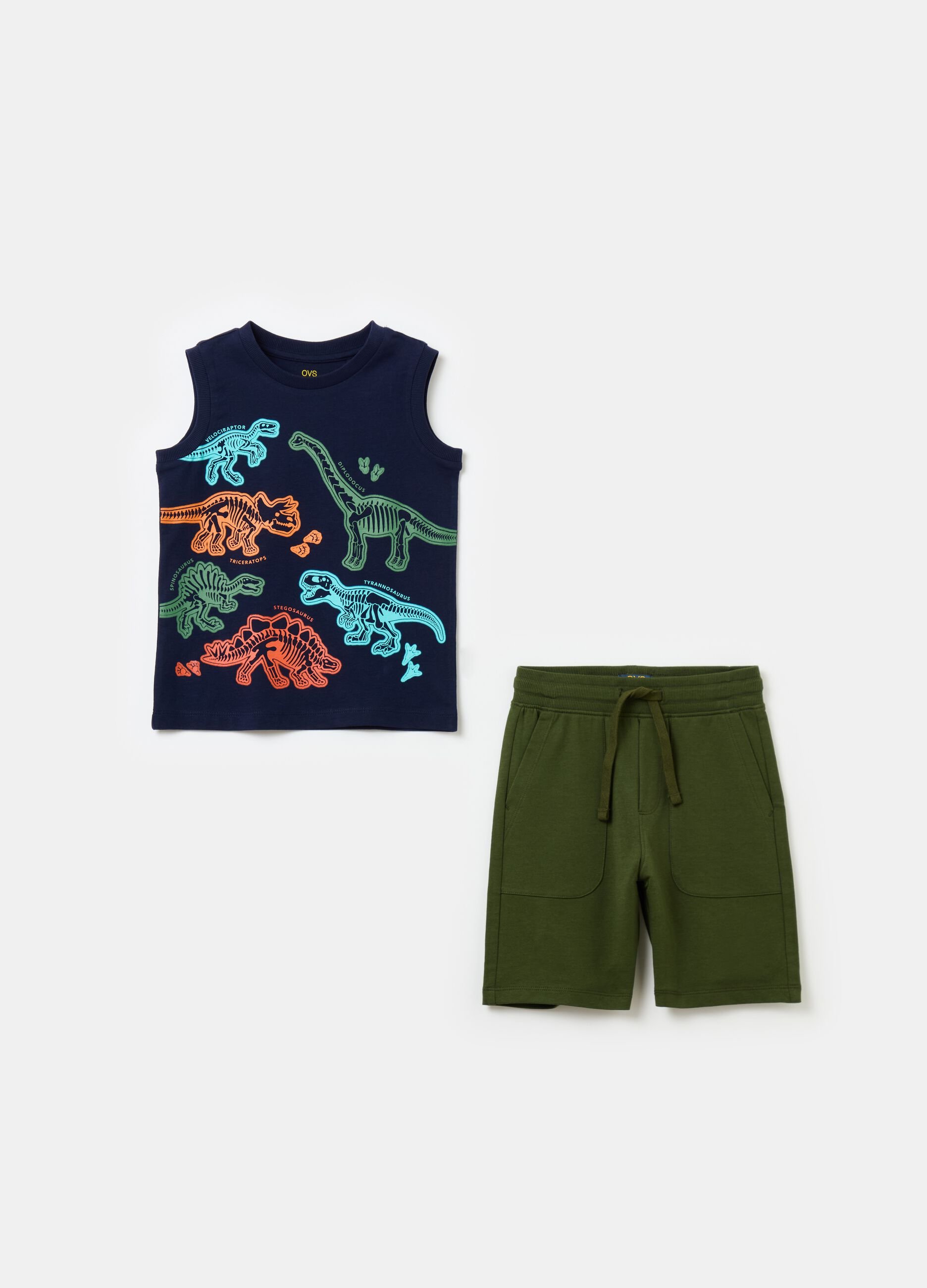 Jogging set in cotone con stampa