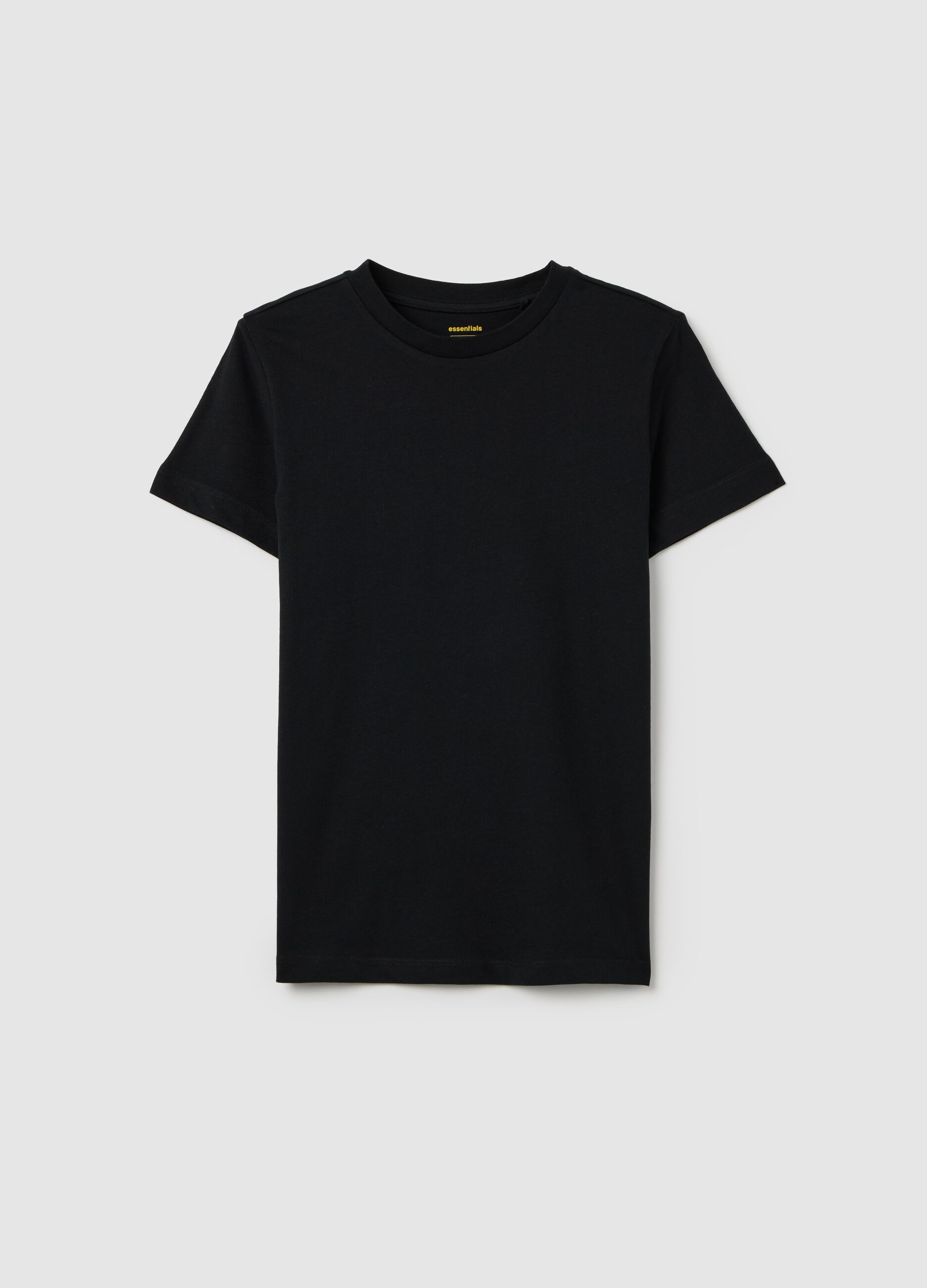 Black slim organic cotton t-shirt for boys