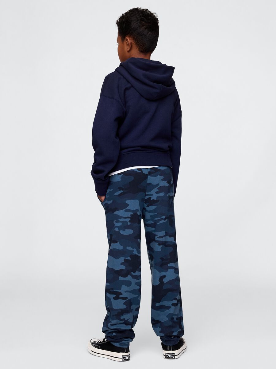 Pantaloni camouflage in misto cotone multicolor slim fit_2