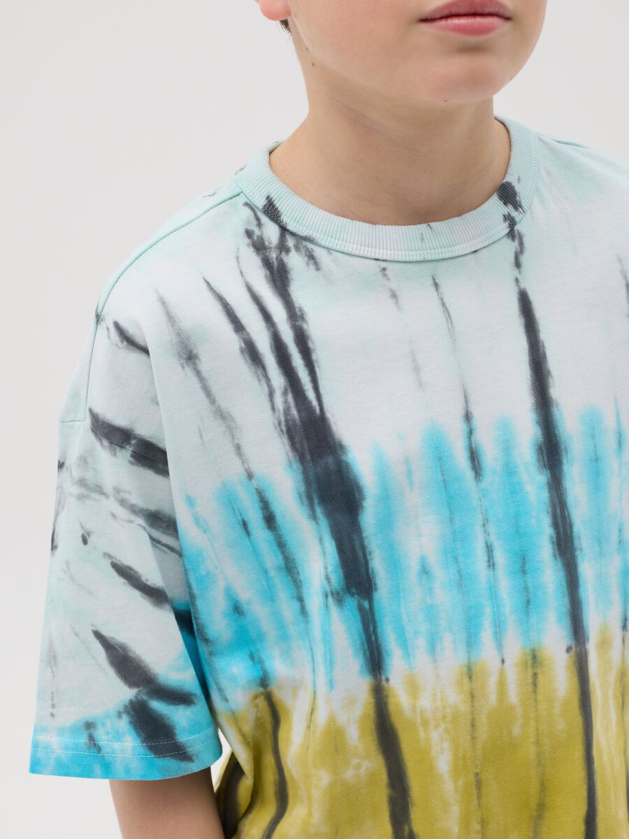 T-shirt in cotton with tie-dye print_1