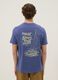 Blue short-sleeve pure cotton T-shirt with print_2