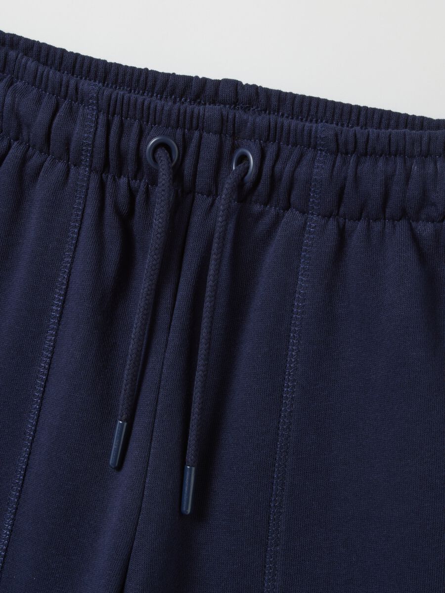 Girls' blue culotte pure cotton trousers_2
