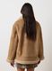 Brown jacket in synthetic shearling fabric_3
