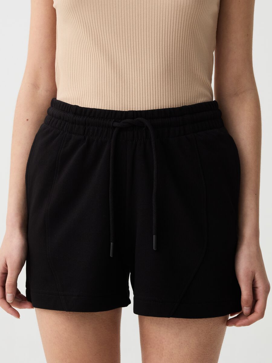 Shorts Essential con cuciture in rilievo_1