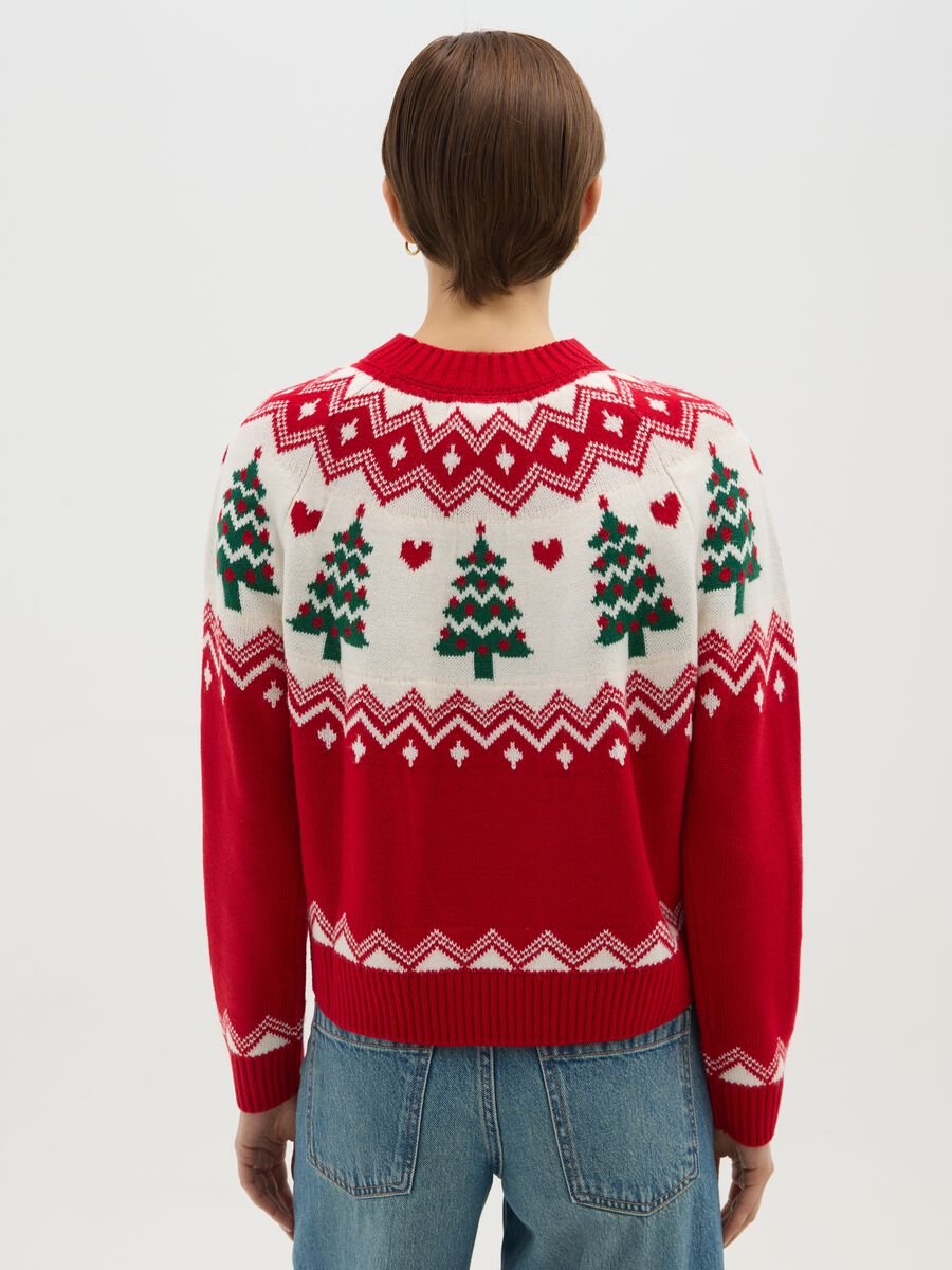 Multicoloured regular fit Christmas crewneck jumper_2