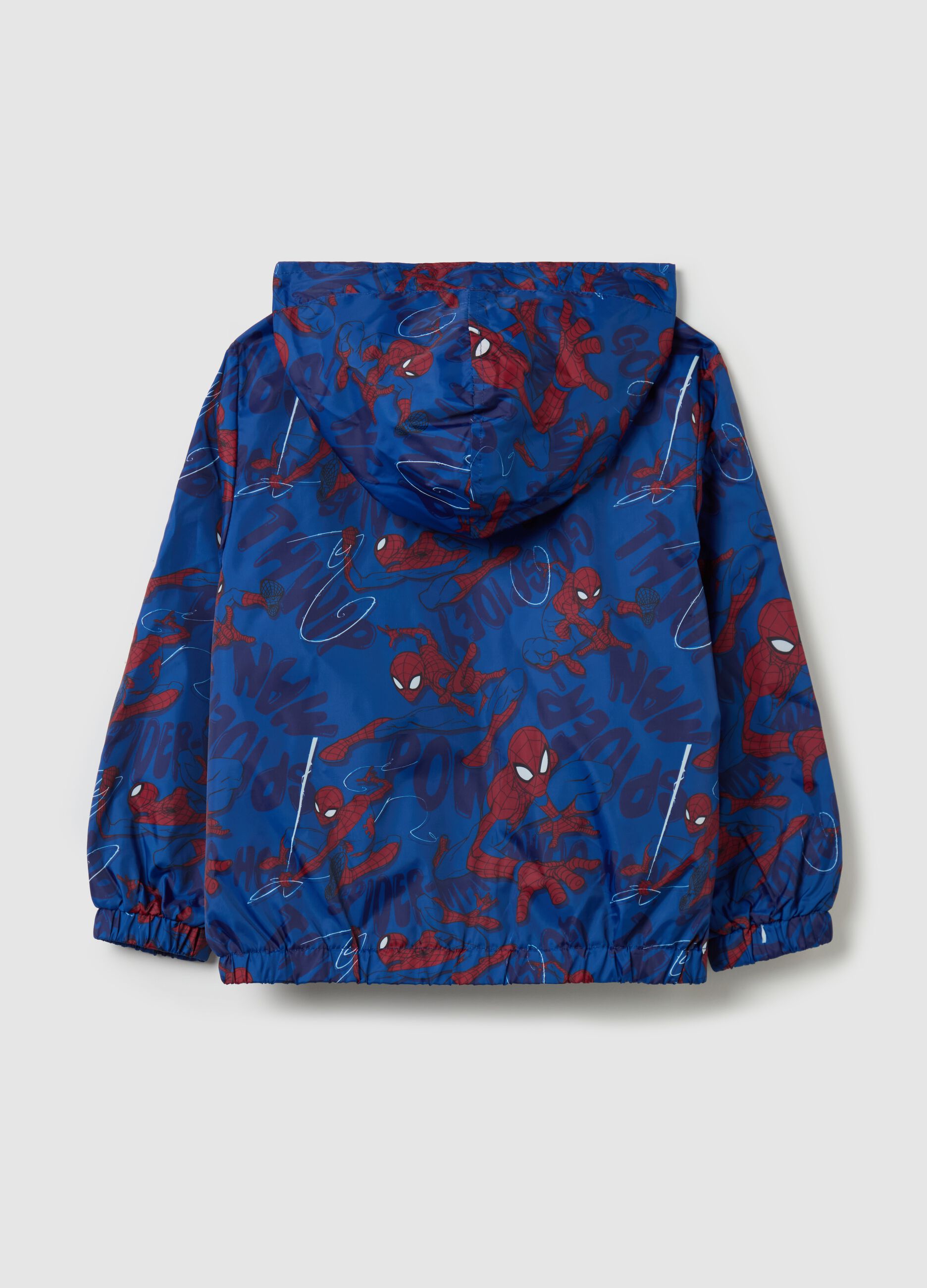 Spider-Man waterproof jacket with hood