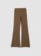 Brown flare-fit leggings in stretch viscose jersey_5