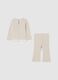 Beige sweatshirt and trousers set for girls in cotton blend regular fit_1