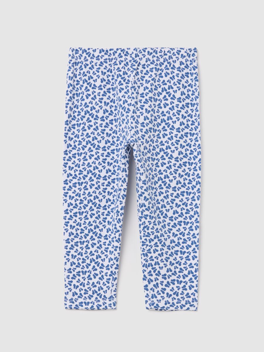 Printed stretch cotton leggings_0