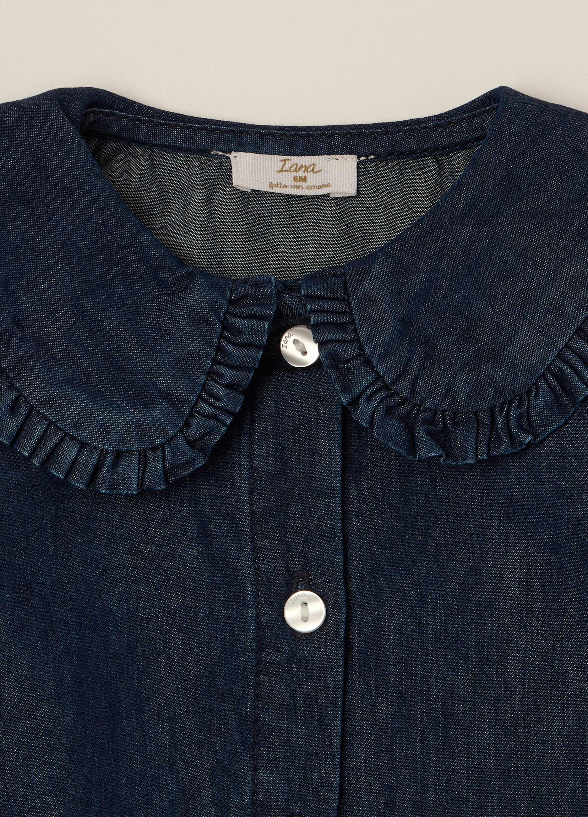 Long Sleeve Blue Cotton Shirt