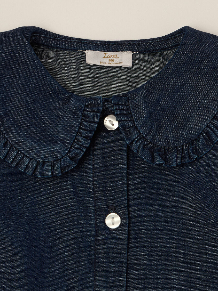 Long Sleeve Blue Cotton Shirt_2
