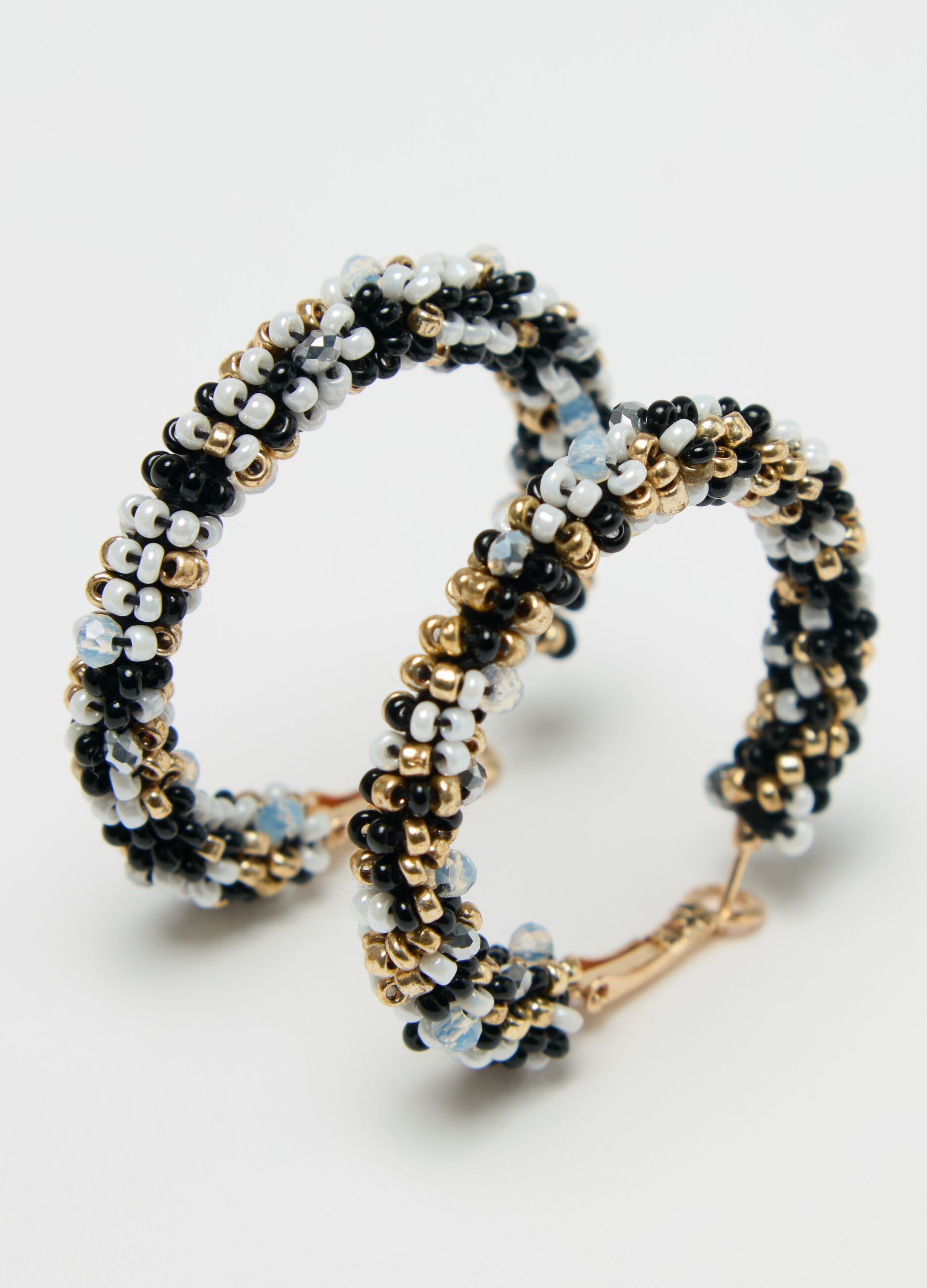 Hoop earrings with beads