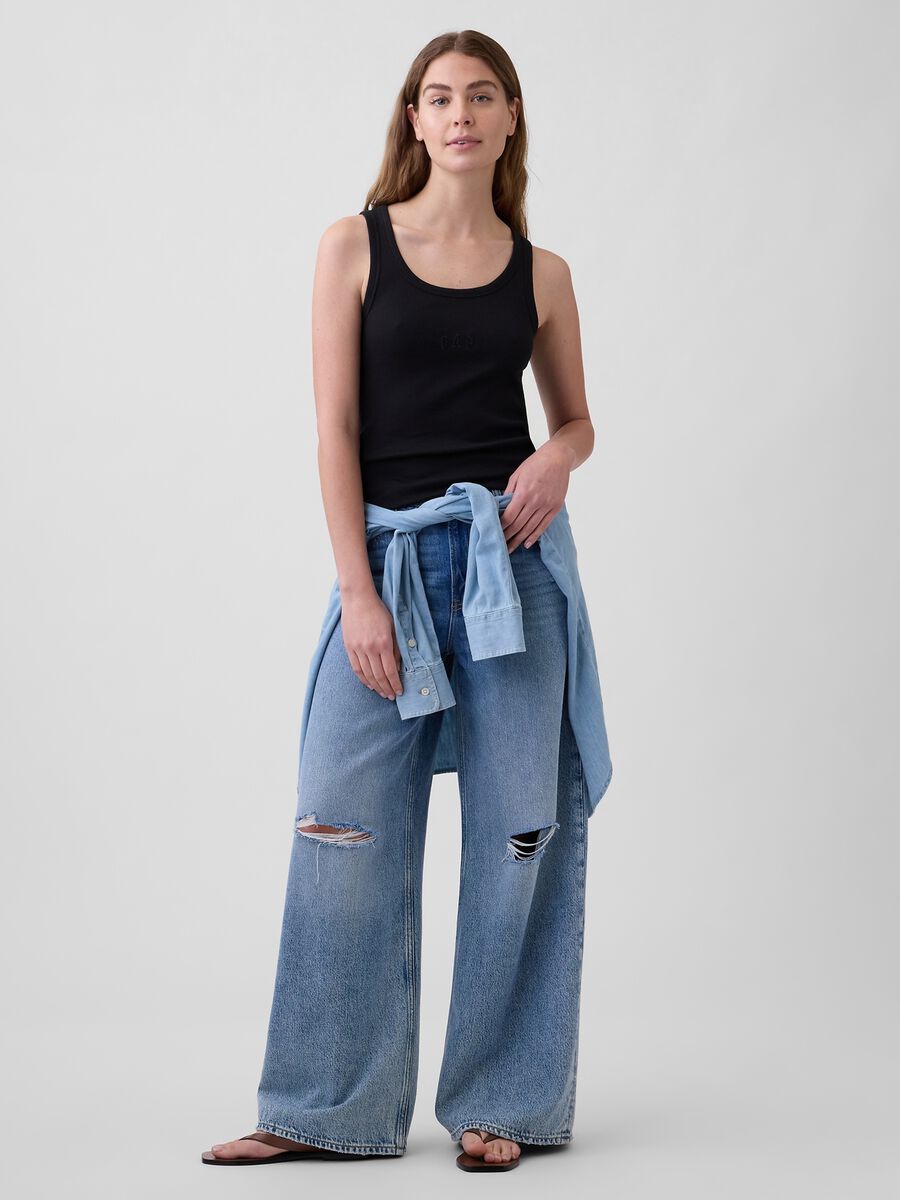 Stretch cotton tank top_2