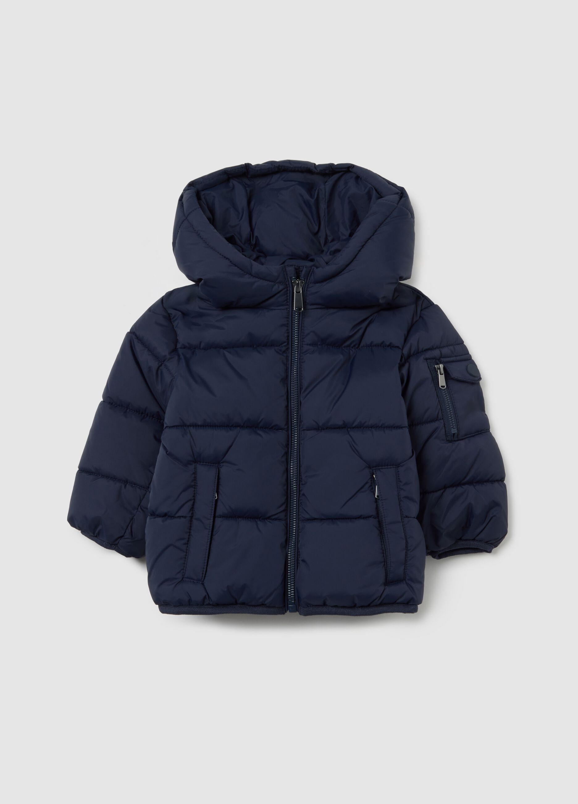The Iconic Puffer Blue Children's Hooded Jacket
