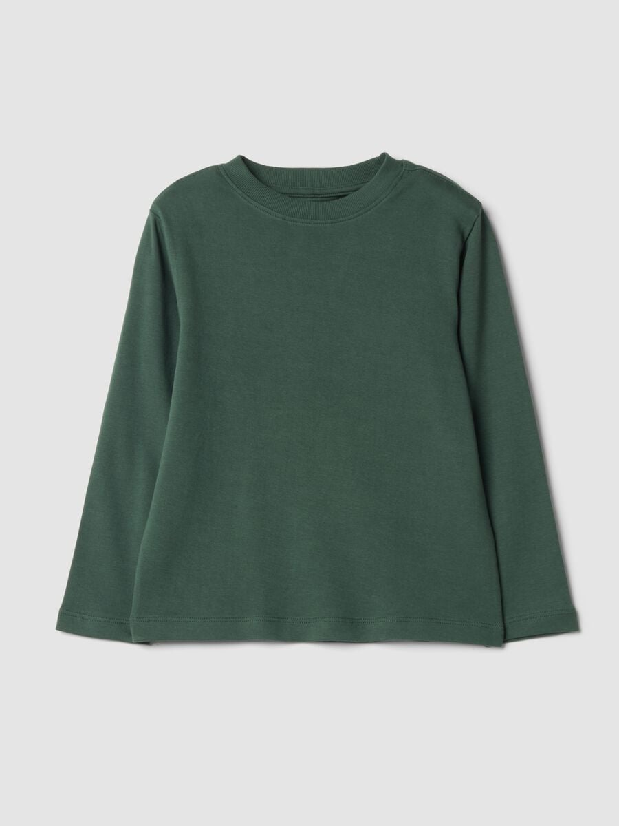 Green organic cotton crew-neck T-shirt_0